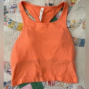 Lululemon Ebb to Street Racerback Tank in Sunny Coral sz 12
